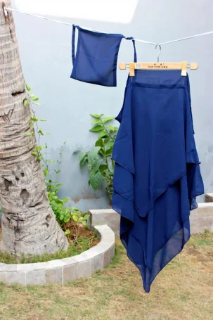 Navy Blue Khimar Hijab